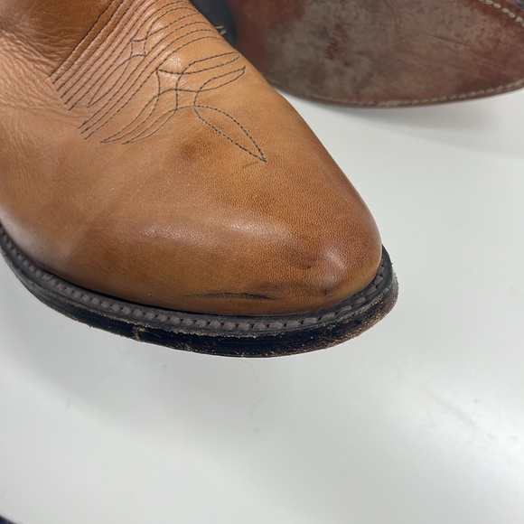 Abilene Womens Western Boots Leather Embroidered Pull On Boots in Brown Size 9.5 - Picture 12 of 14